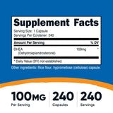 Nutricost DHEA pilules 100 mg, idéale pour une routine personnelle.