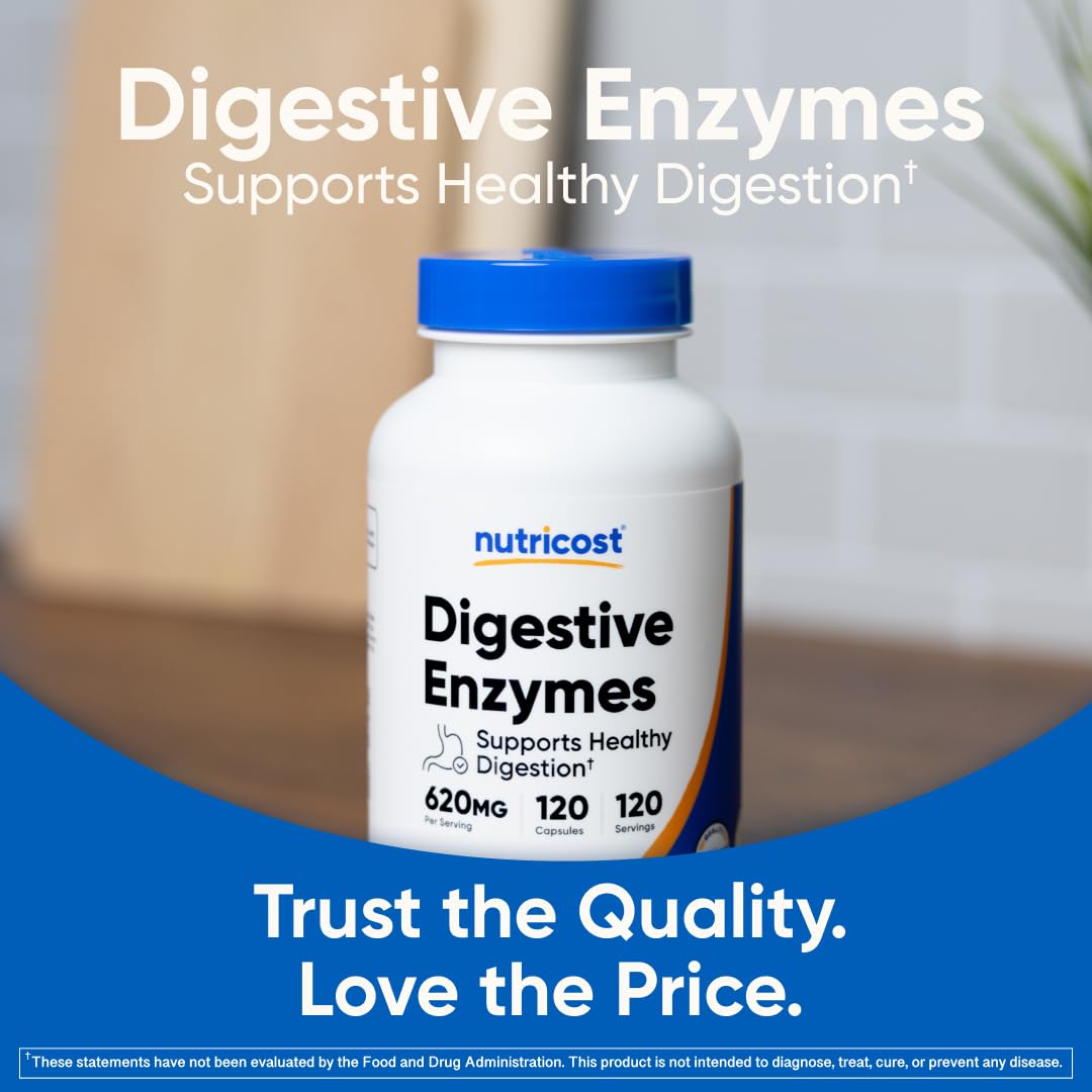 Nutricost Enzymes Digestives prise-capsule – geste simple intégré à votre routine alimentaire