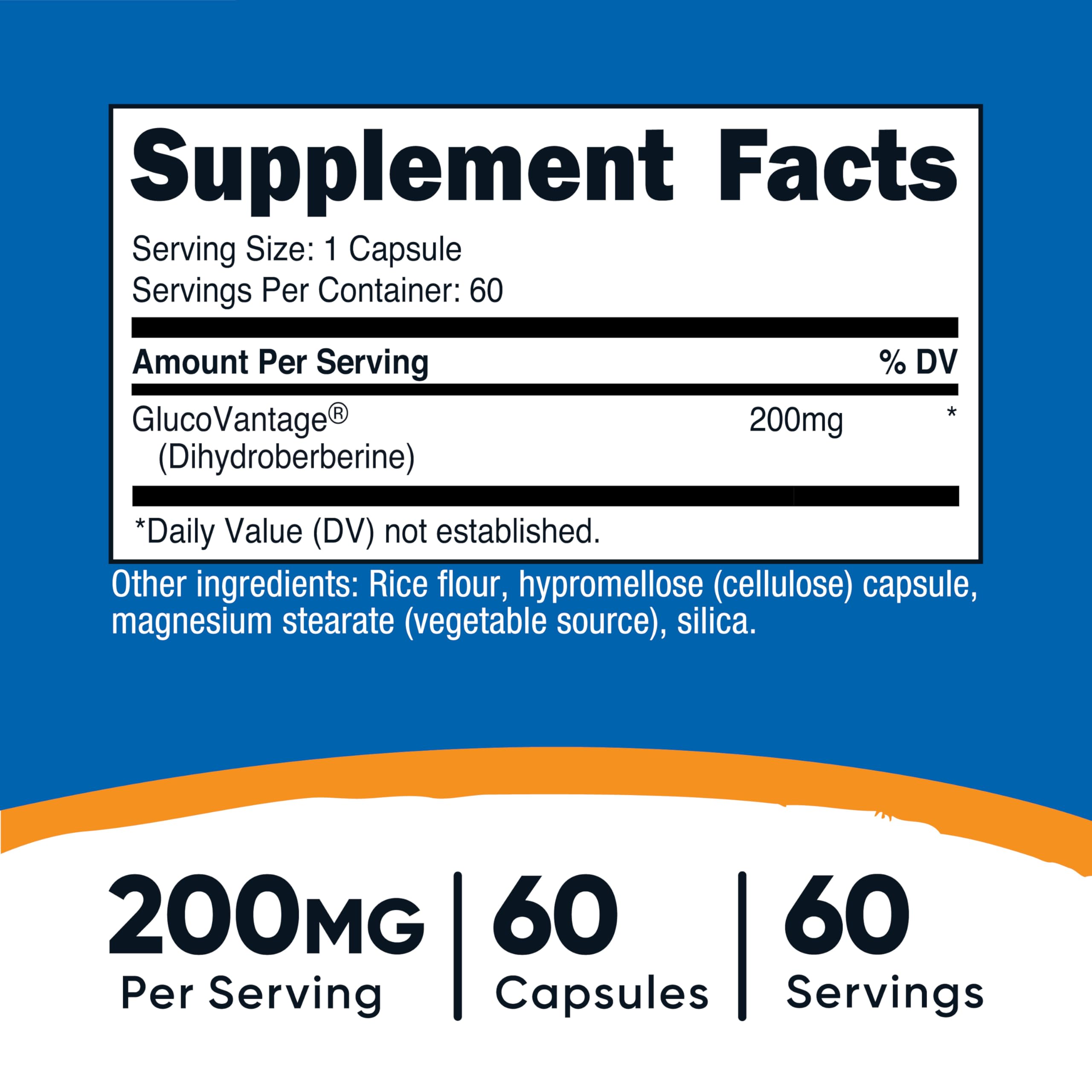 Nutricost Dihydroberberine capsules — prise quotidienne facile et fiable.