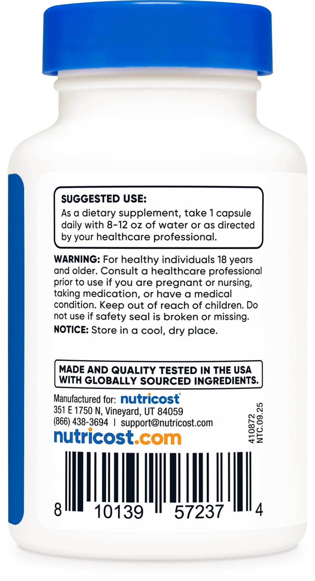 Nutricost Dihydroberberine – tests tiers en laboratoire garantissant pureté et cohérence.
