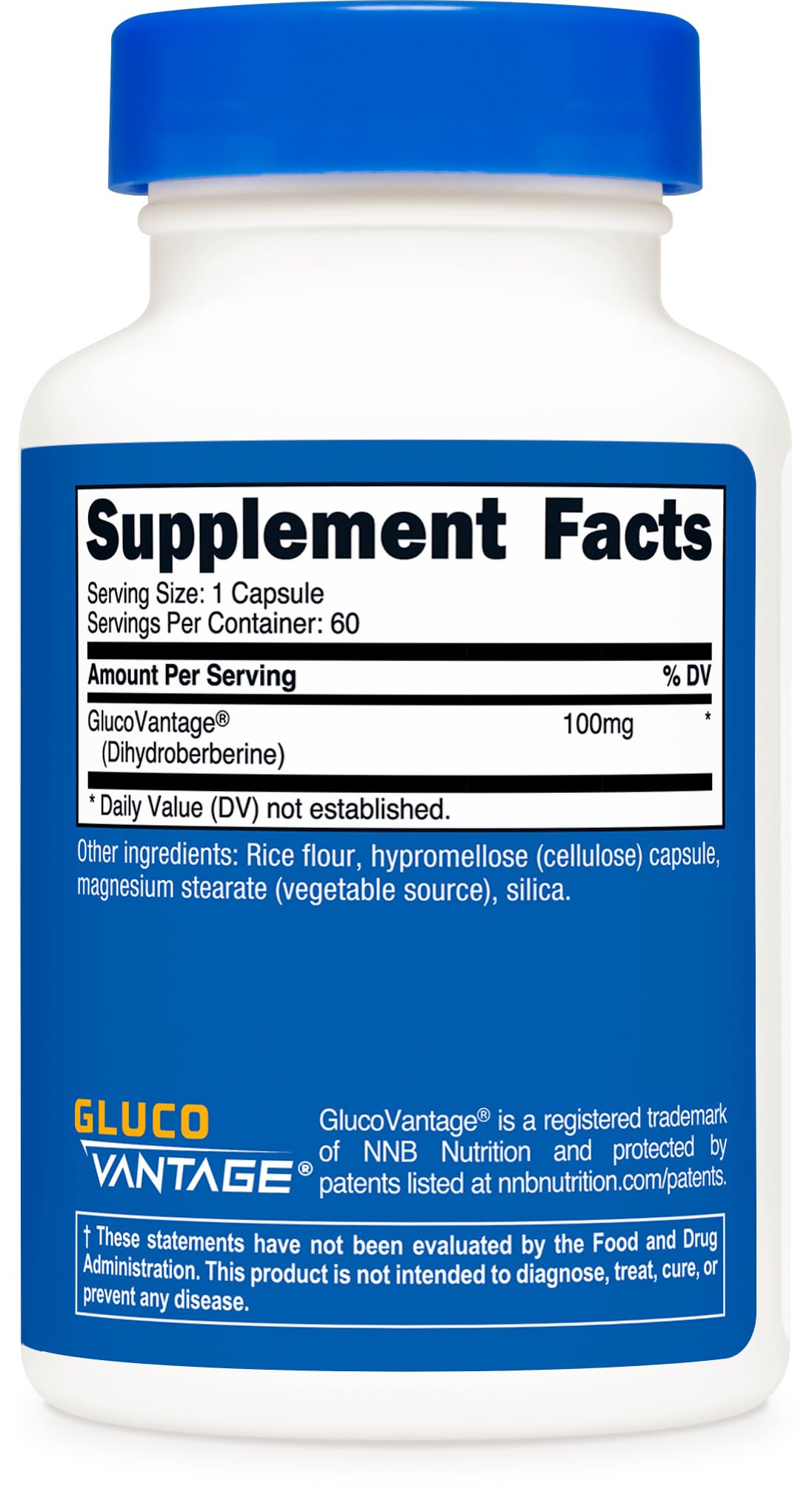 Nutricost Dihydroberberine – emballage compact et pratique pour l'utilisation quotidienne.