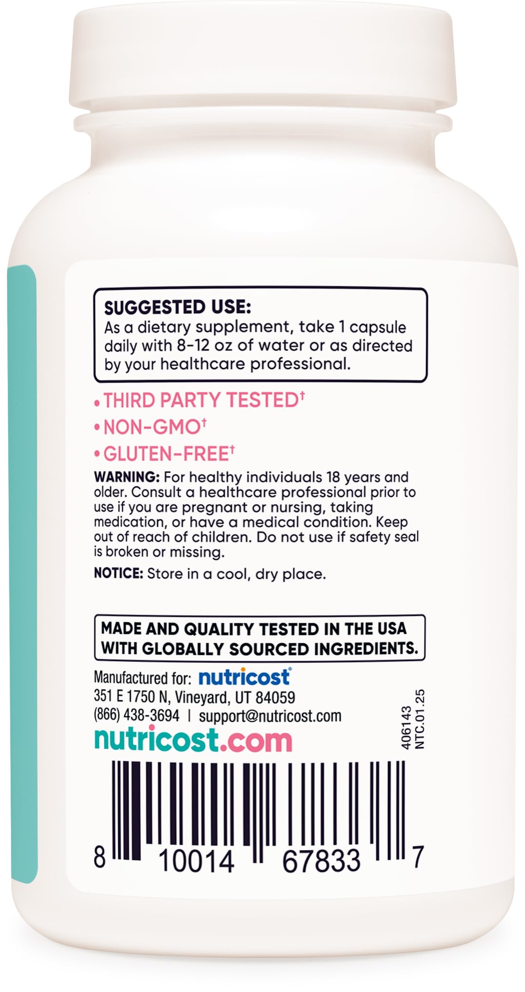 Nutricost DIM et Actée noire, complément féminin.