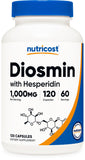 Nutricost Diosmine avec Hespéridine – bouteille montrant le flacon, soutien potentiel de la circulation