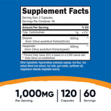 Nutricost Diosmine avec Hespéridine – étiquette affiche les ingrédients vegan et sans allergènes