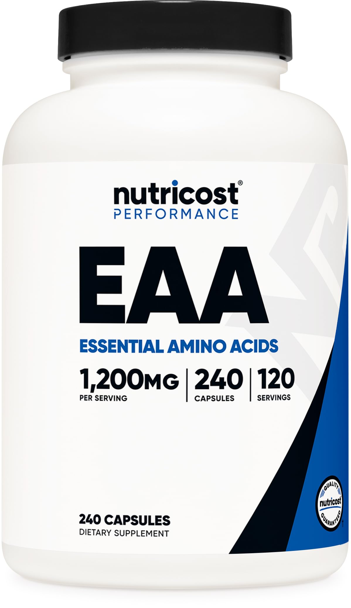 Nutricost EAA gélules – bouteille pratique pour une utilisation quotidienne.