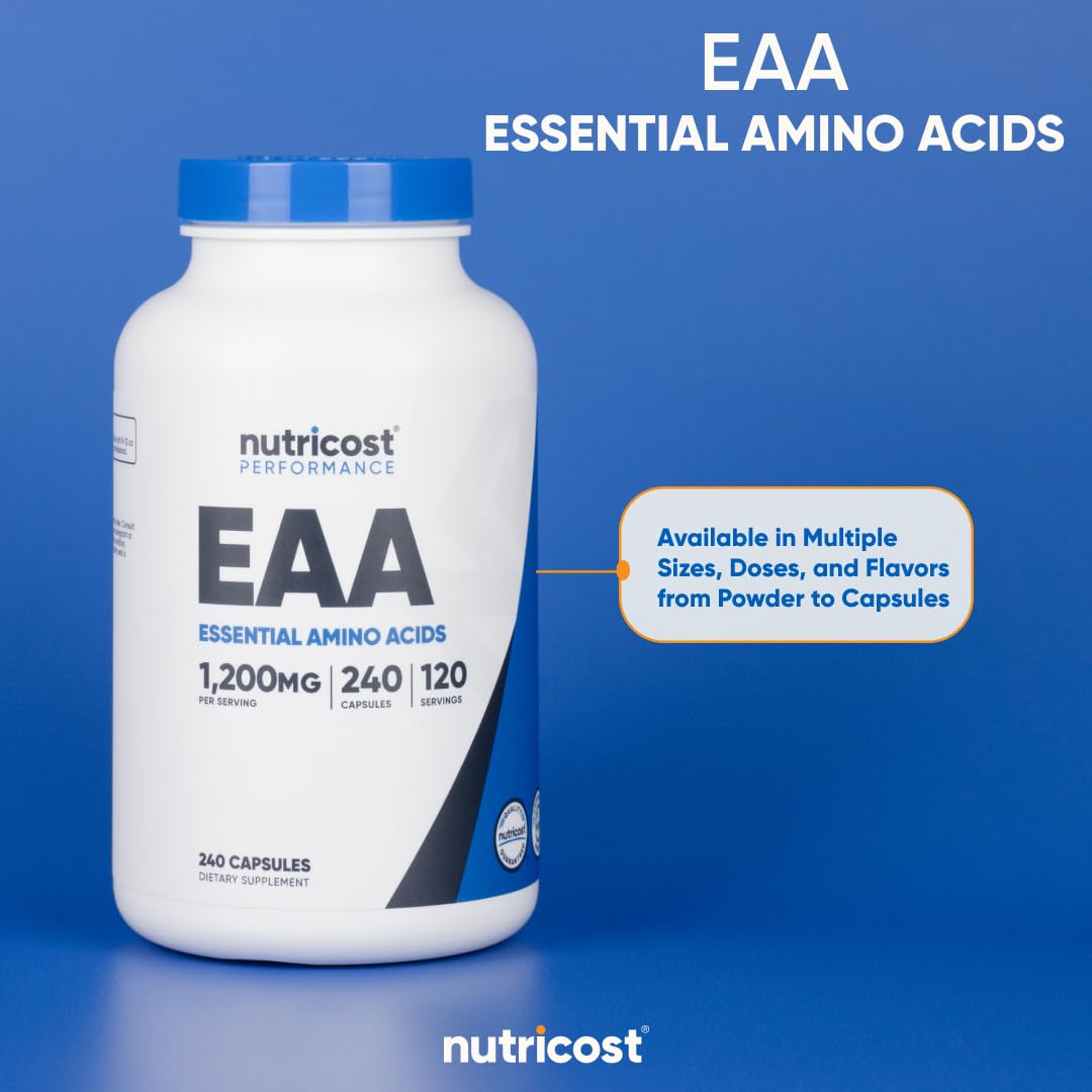 Nutricost EAA gélules – contrôle qualité ISO et conformité BPF.