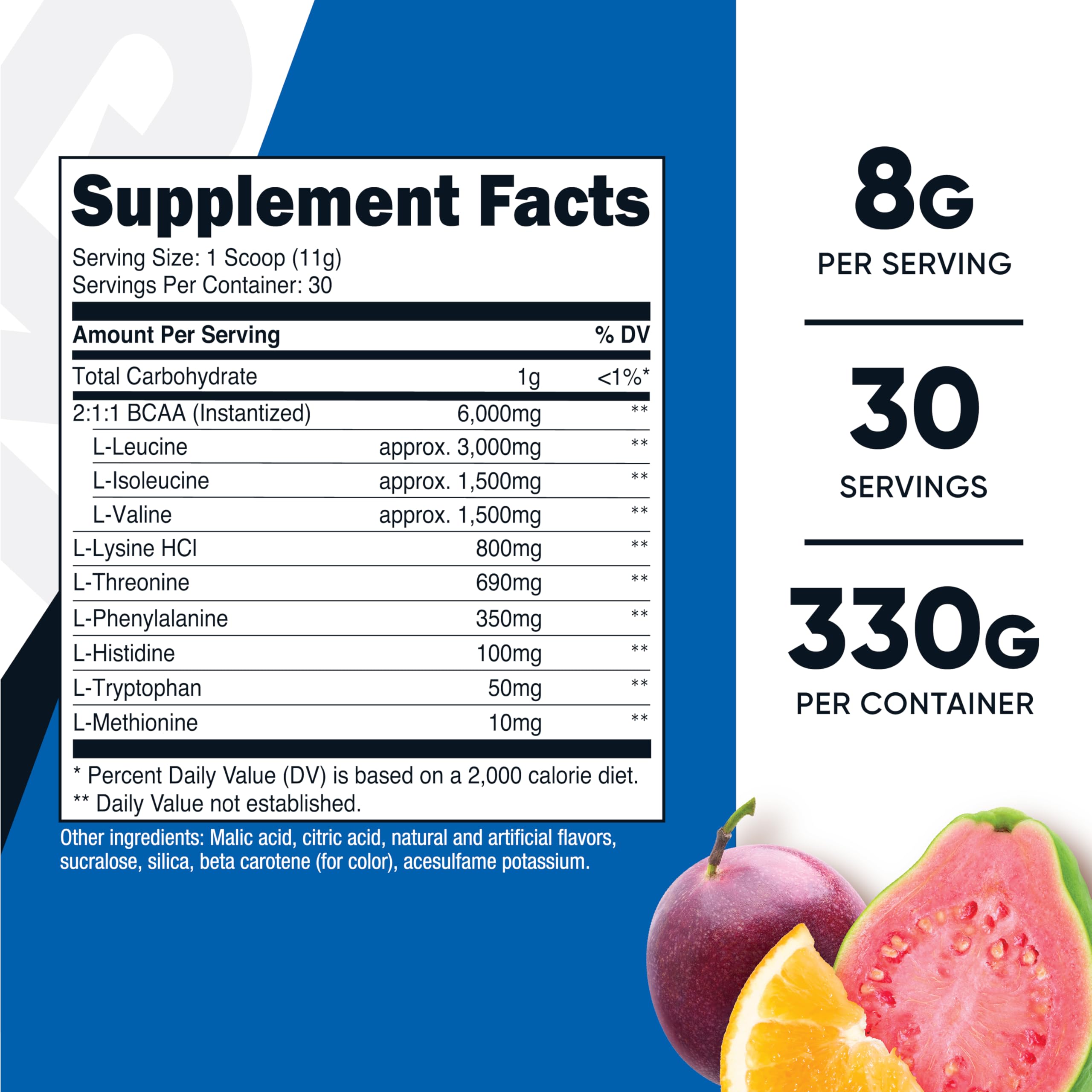 Nutricost EAA POG poudre goût orange prête à se mélanger pendant l’effort