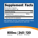 Nutricost Echinacea – capsules végétariennes faciles à avaler pour votre quotidien
