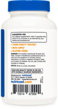 Flacon Nutricost avec sceau BPF visible et contrôle qualité.