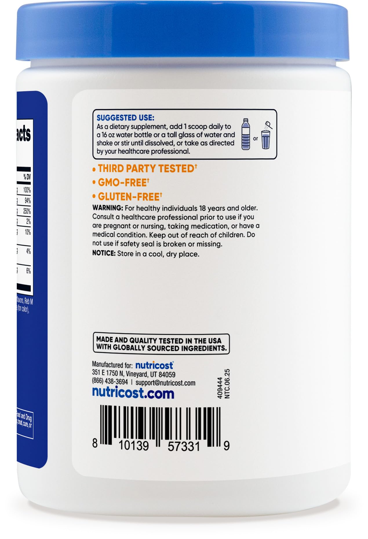 Nutricost Électrolyte Complex, bouteille d’hydratation pratique pour la journée.