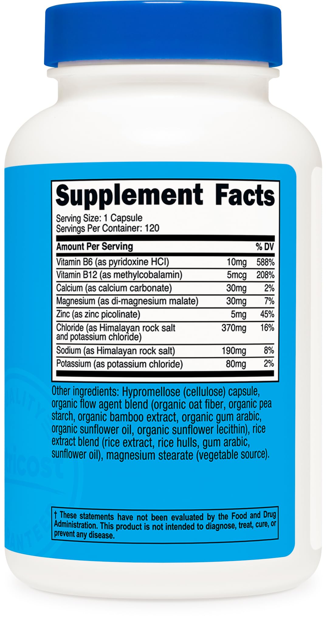 Nutricost Electrolyte Complex, certifications NSF GMP FDA pour la qualité