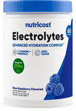 Nutricost Électrolyte Complex – poudre Framboise Bleue, hydratation rapide après l’effort.