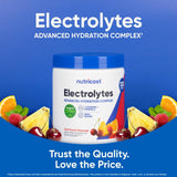 Nutricost Électrolyte Complexe poudre, mélange rapide dans l'eau pour une hydratation efficace.