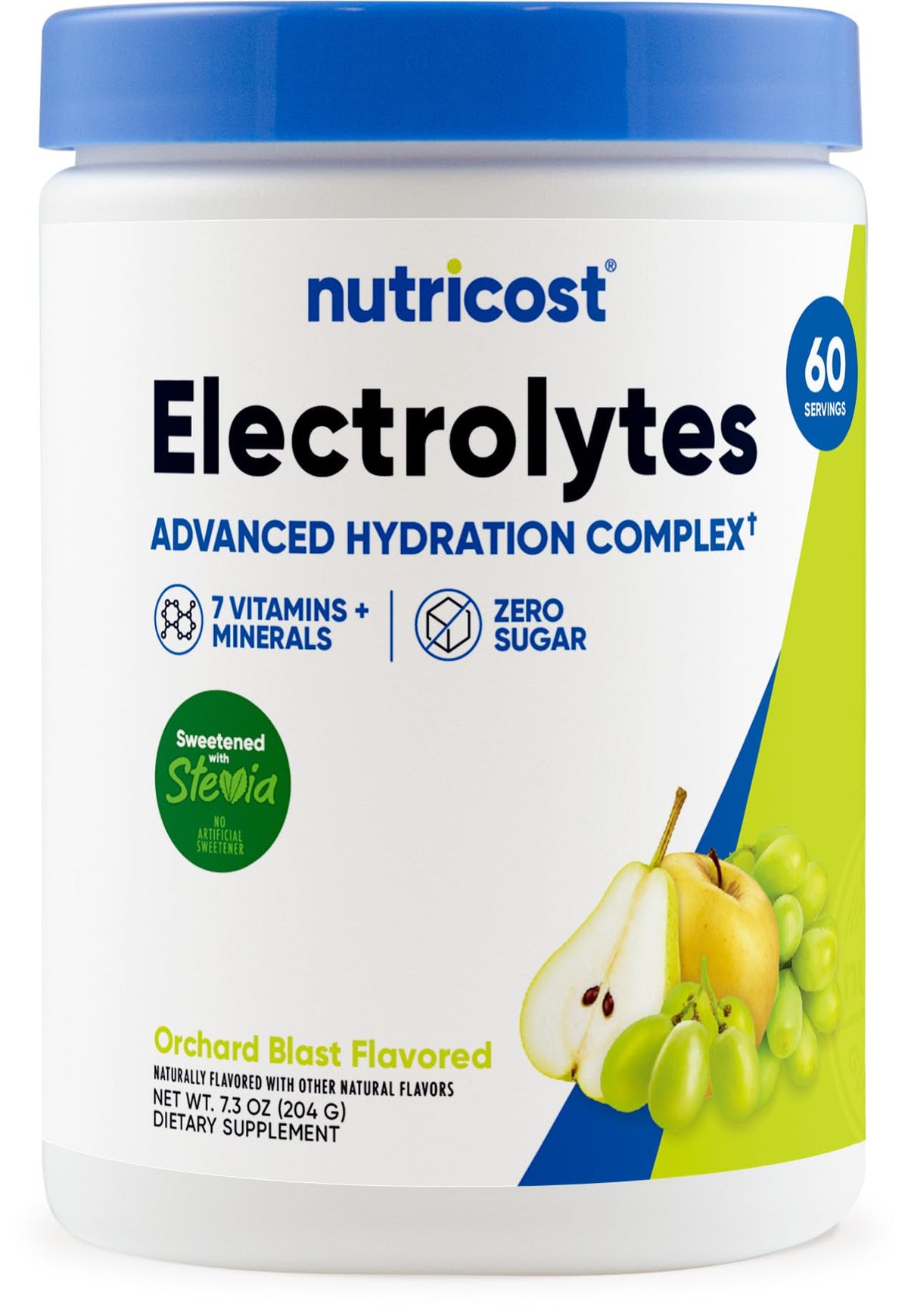 Nutricost Électrolytes Complex Poudre Verger – bouteille prête à l'hydratation.