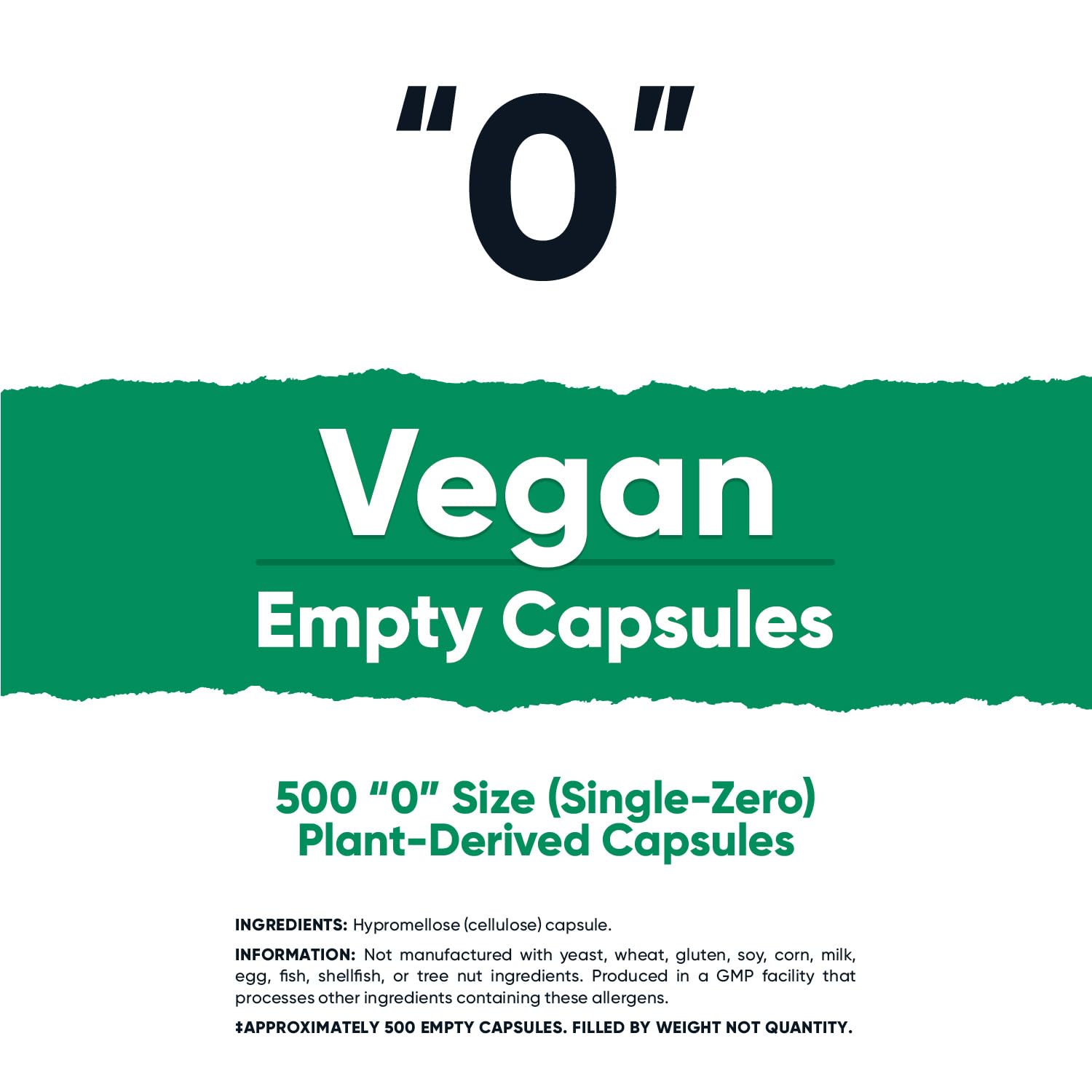 Emballage Nutricost de 500 capsules vides prêt pour vos mélanges personnalisés.
