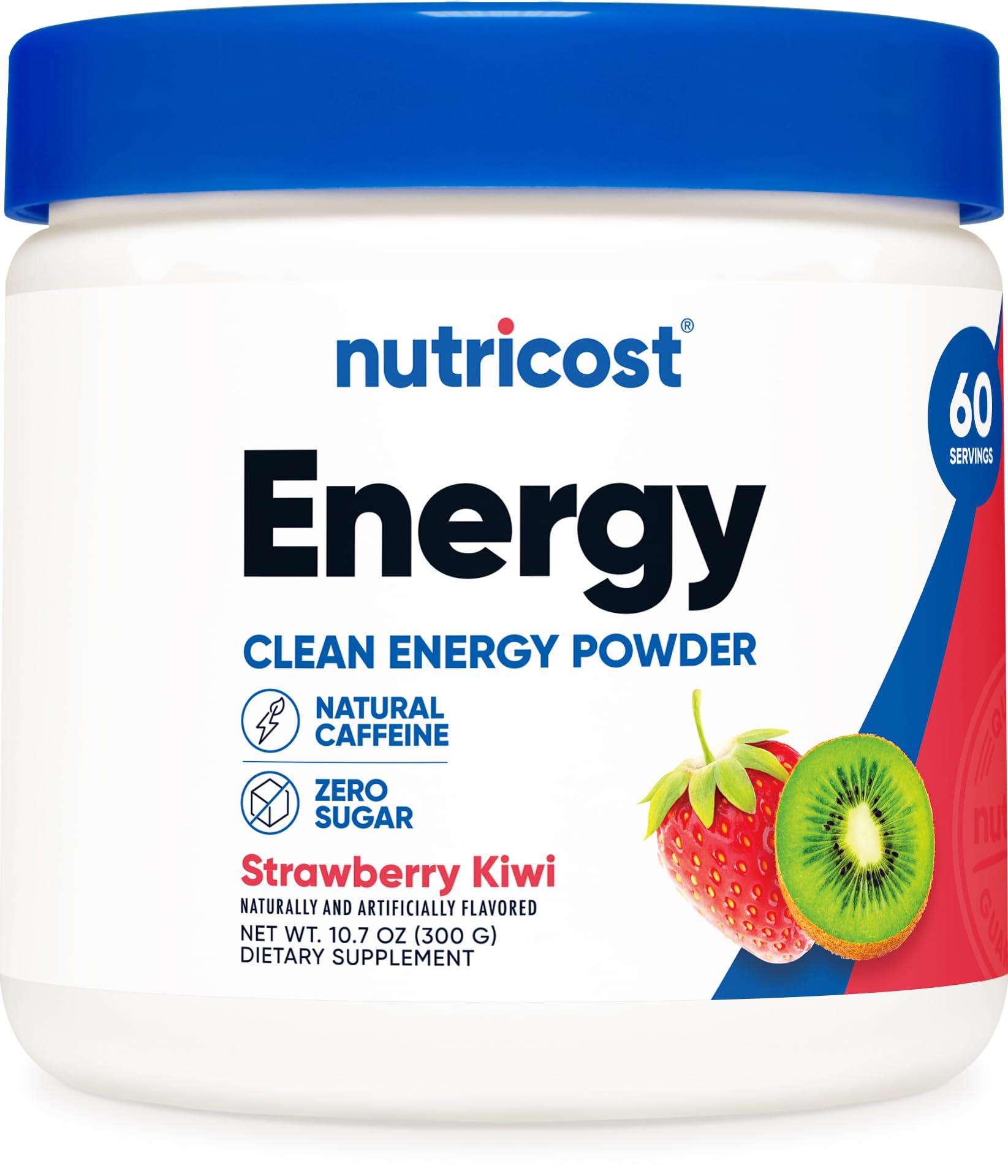Nutricost Énergie Complexe – bouteille 300 g avec saveur Fraise Kiwi, prêt à l’emploi.