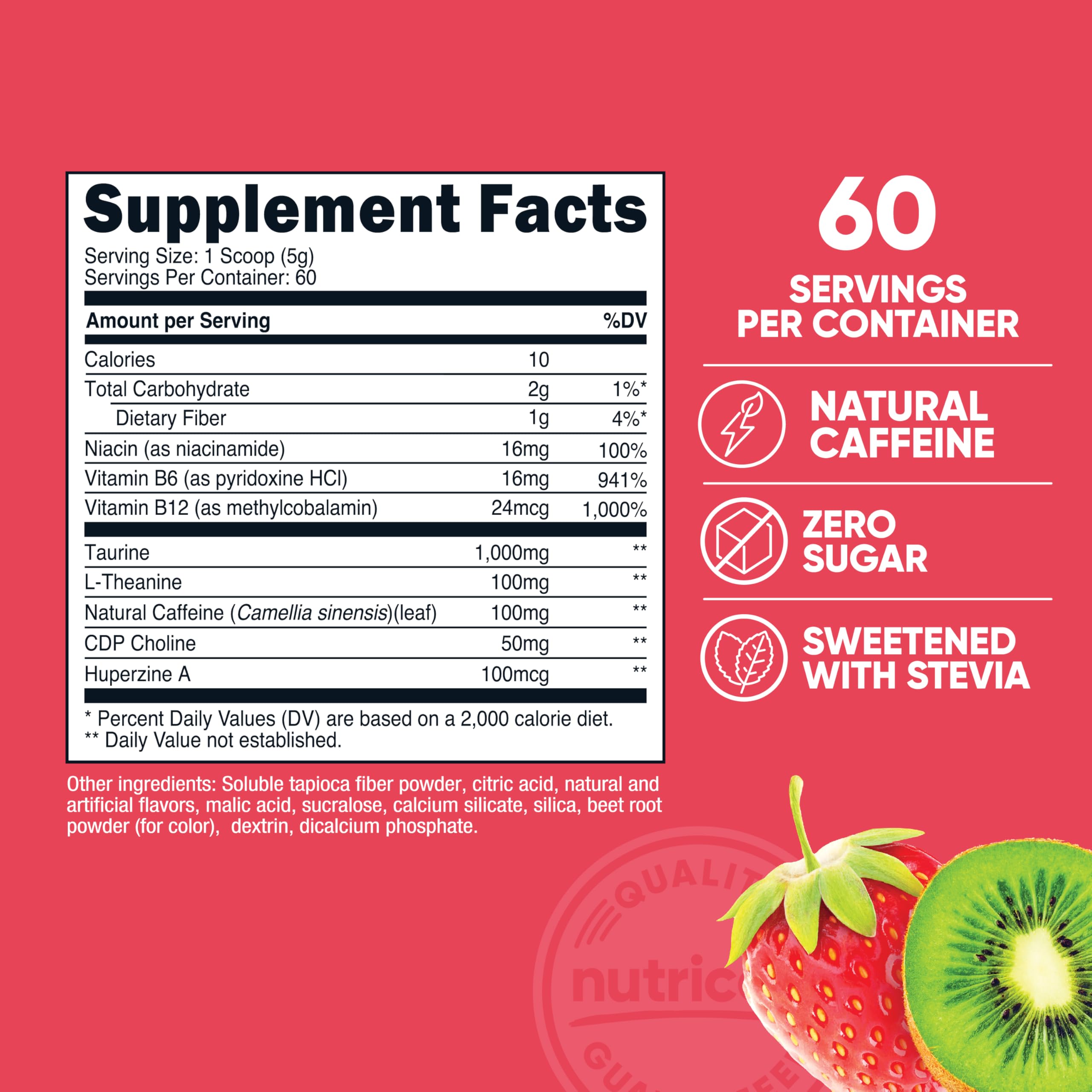 Nutricost Énergie Complexe – cuillère doseuse incluse, dosage facile.