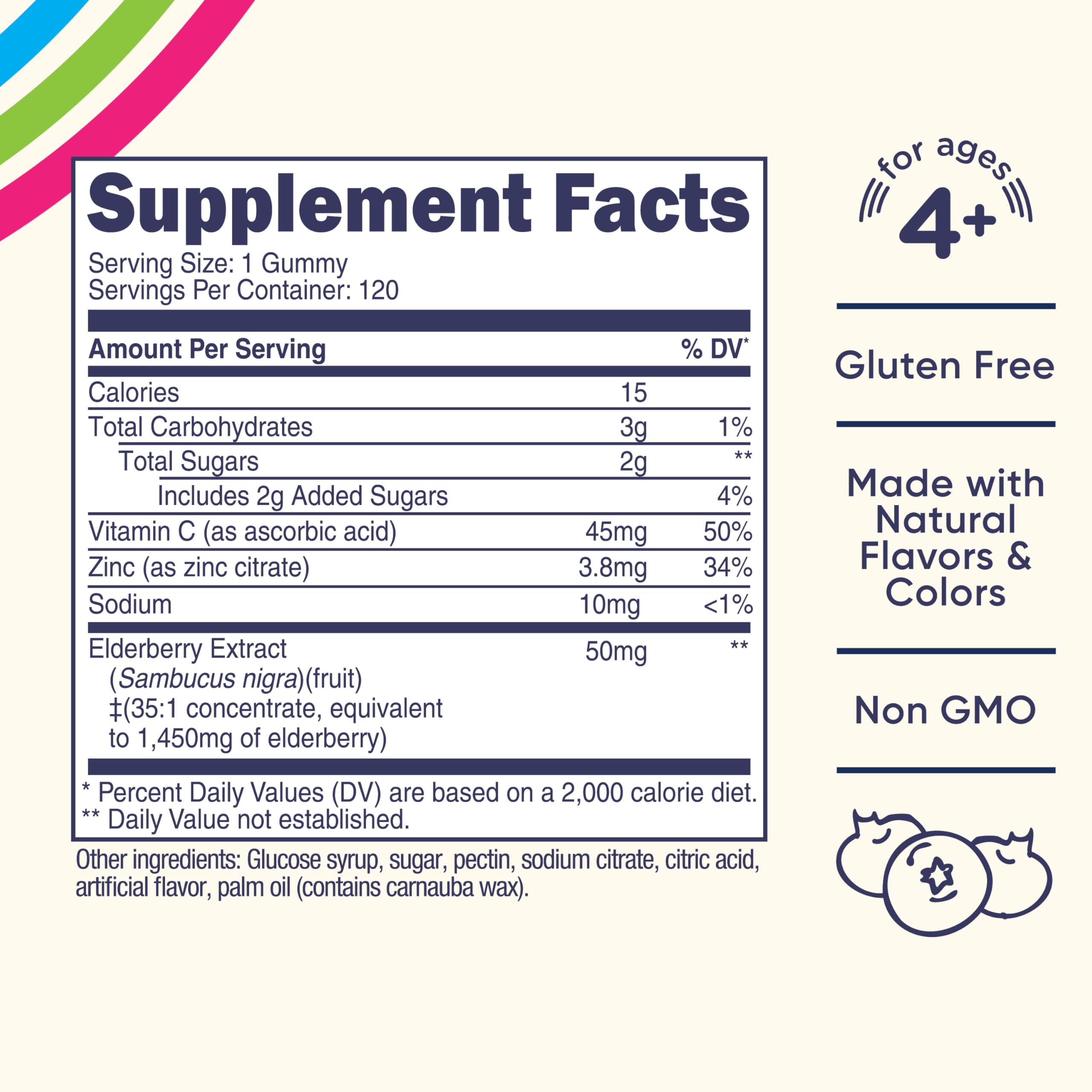 Étiquette Nutricost affichant sans gluten et sans sirop de maïs.