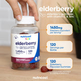Ingrédients à base de sureau dans les gommes Nutricost pour enfants.
