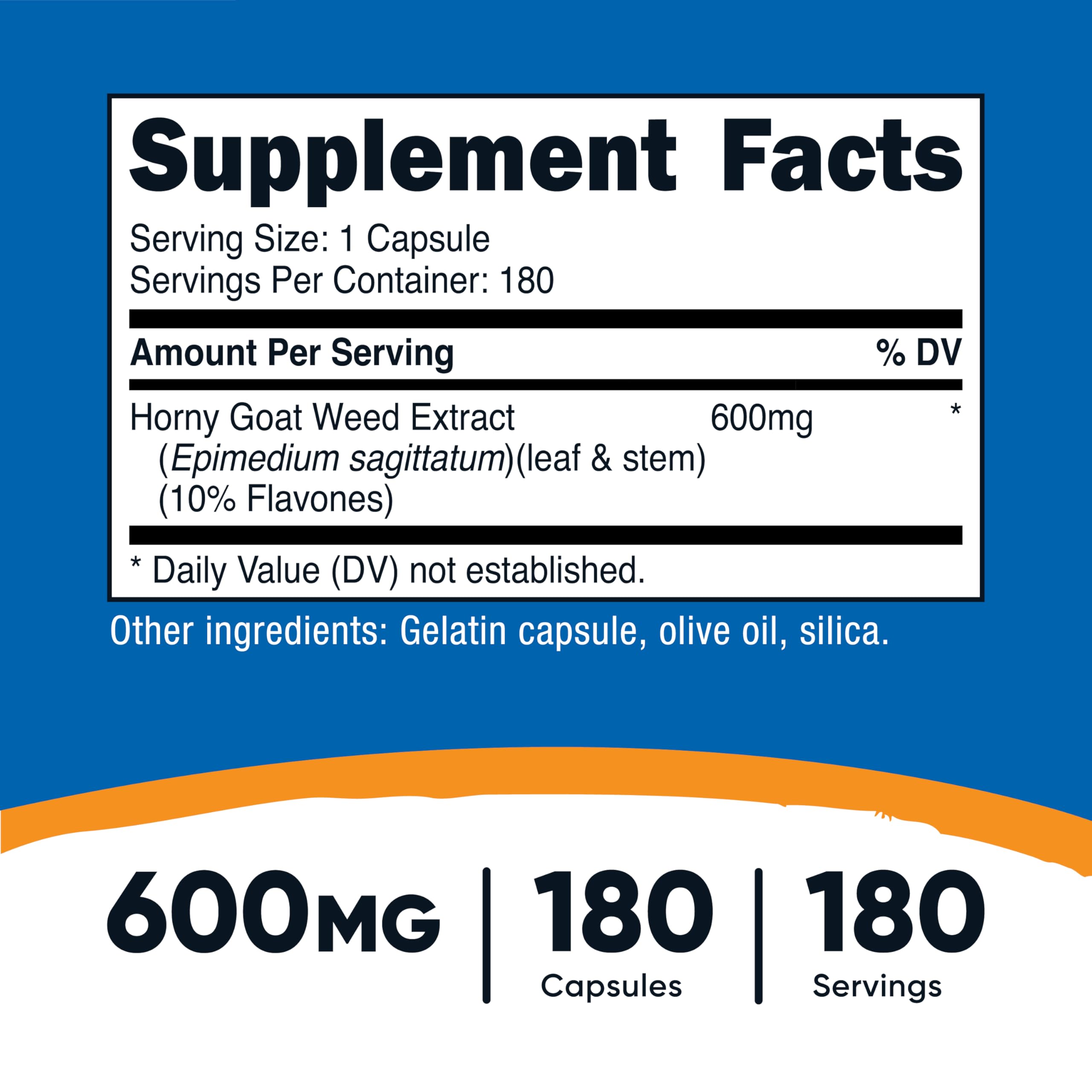 Nutricost Epimède, capsules visibles, praticité d'une capsule quotidienne