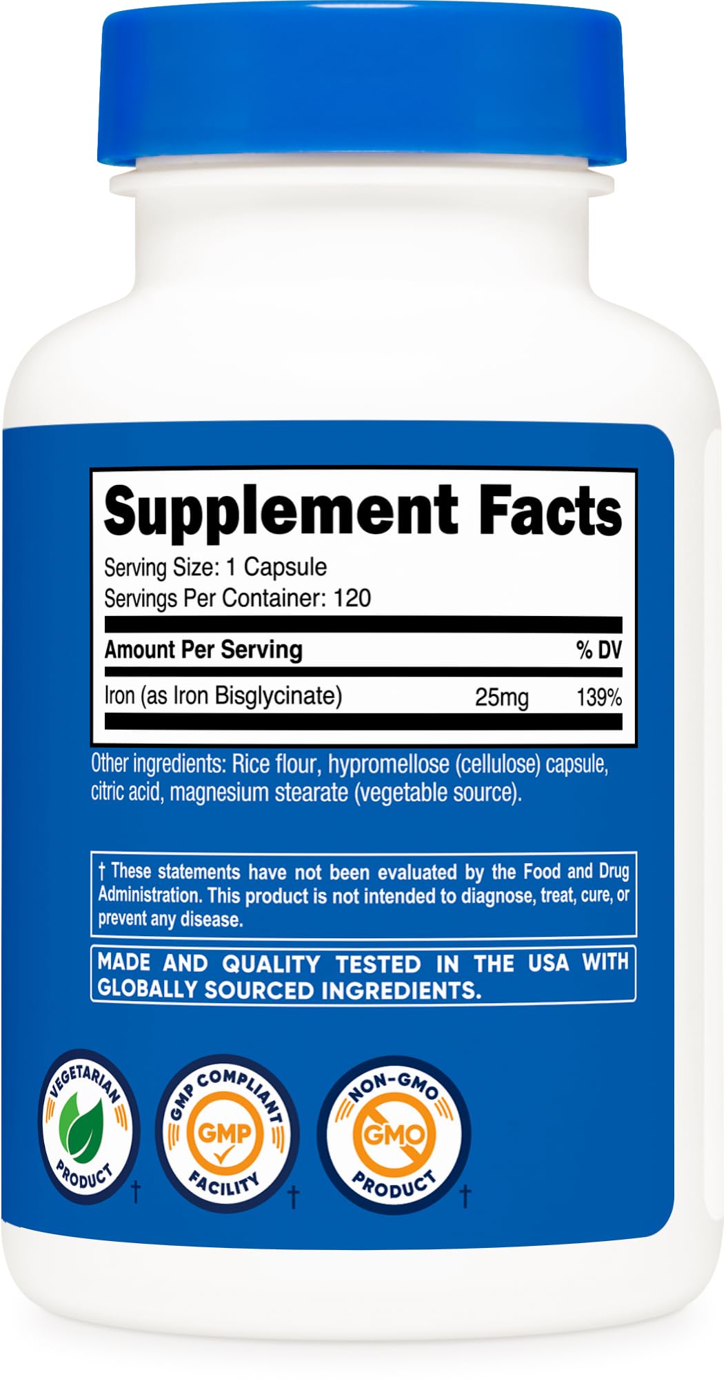 Nutricost etiquette-produit, composition claire et sans allergenes.