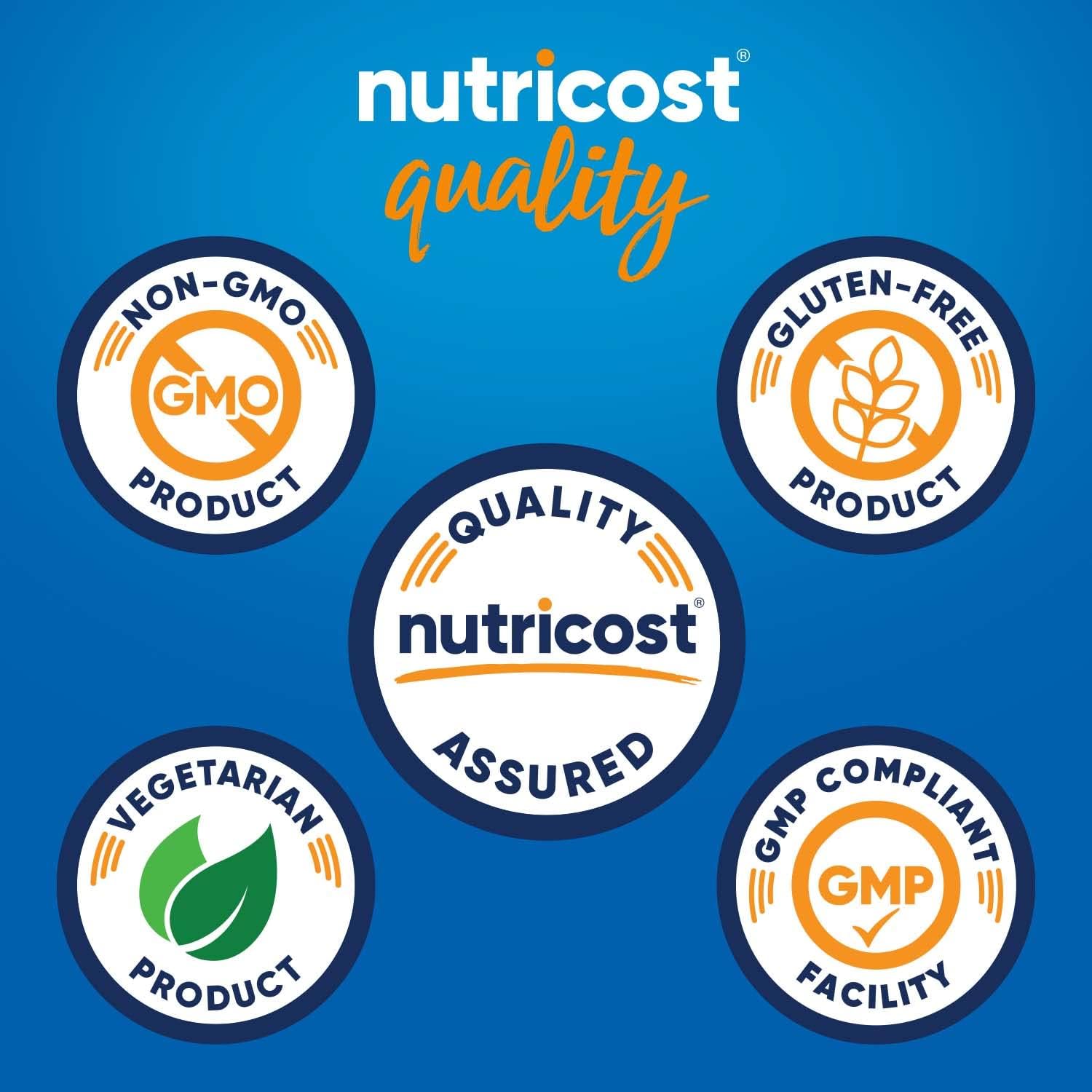 Nutricost Etiquette sans OGM sur l emballage, aide a verifier les ingredients