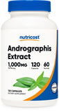 Nutricost Extrait d'Andrographis - Bouteille visible, intégration facile dans la routine bien-être.