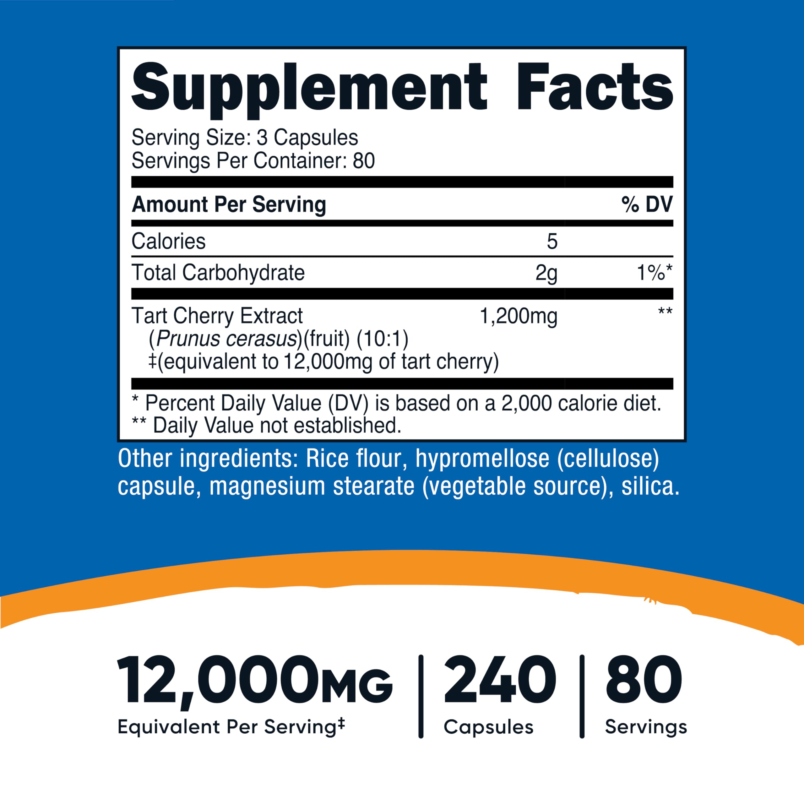 Nutricost Extrait cerise acide – capsules véganes pour usage quotidien