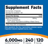Nutricost Extrait cerise noire - capsules faciles à avaler pour apport végétal