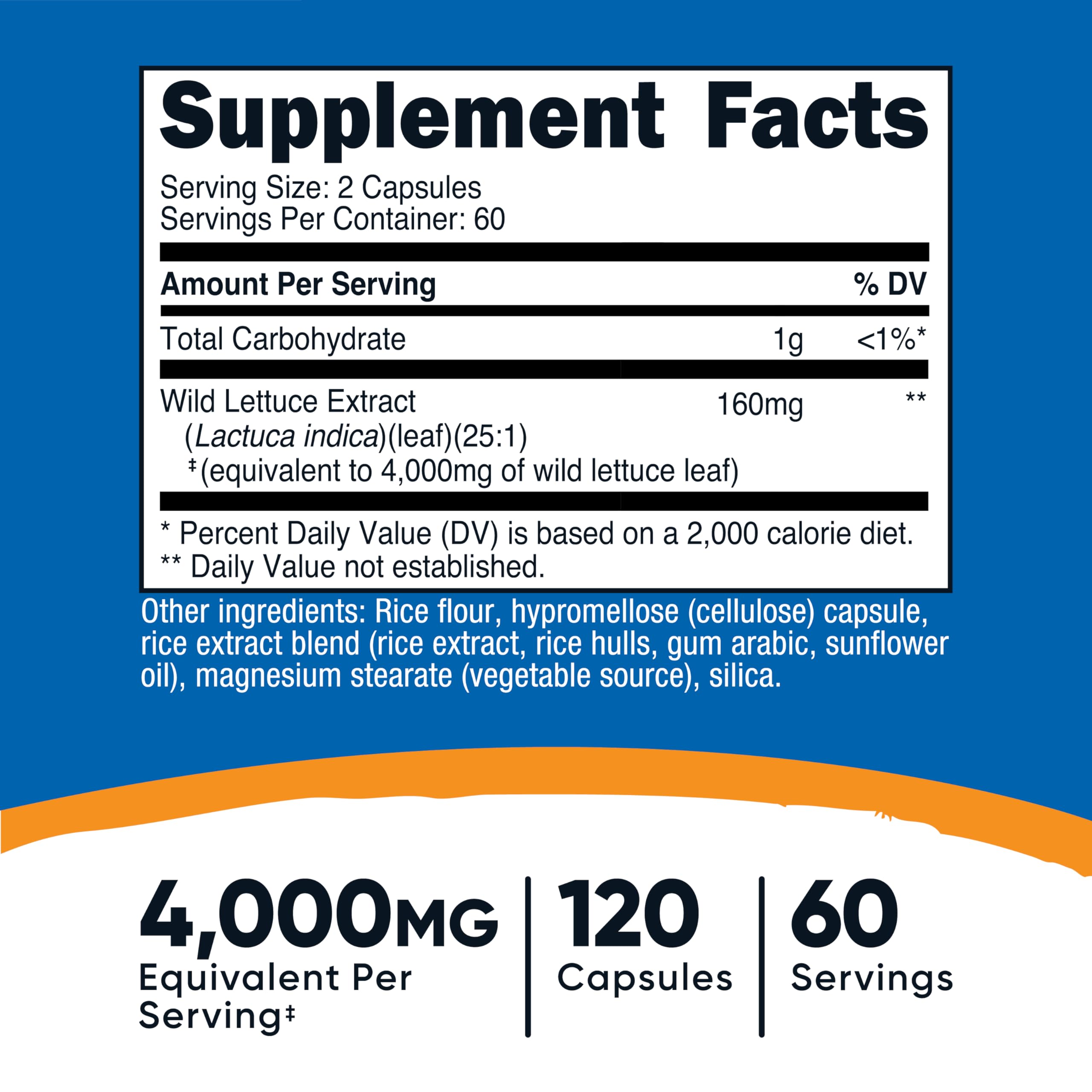 Nutricost extrait laitue sauvage – capsules faciles à intégrer à votre routine journalière