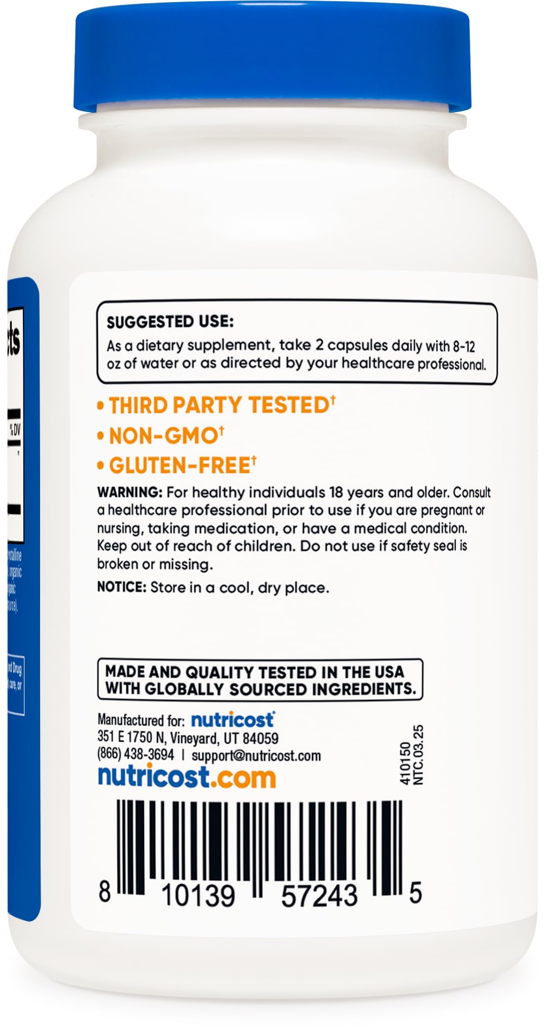 Nutricost Extrait Marron d'Inde usage quotidien – simplicité et intégration facile.