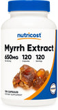 Nutricost Extrait de Myrrhe 650 mg — bouteille montrée, potentiel soutien quotidien