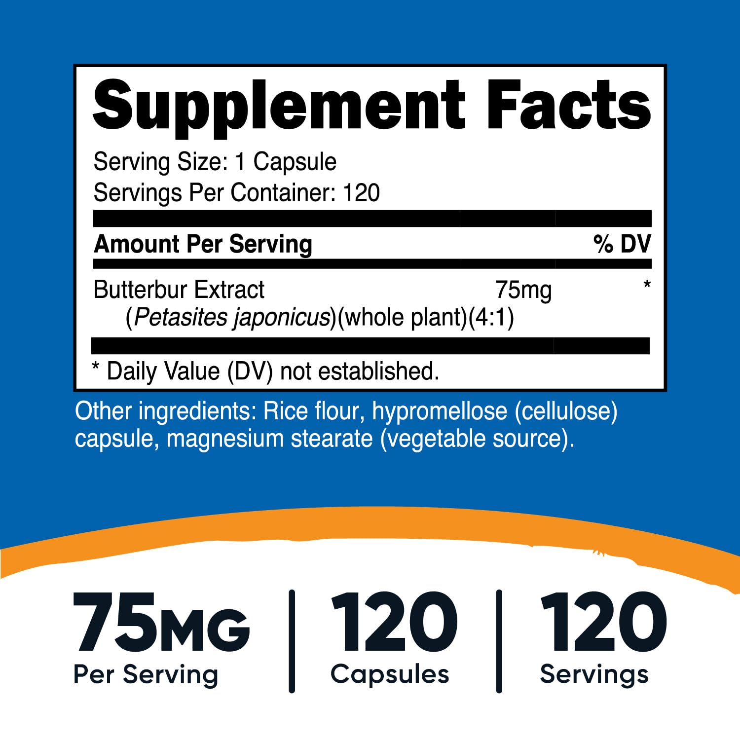 Nutricost Extrait de pétasite - capsules de 75 mg faciles à prendre