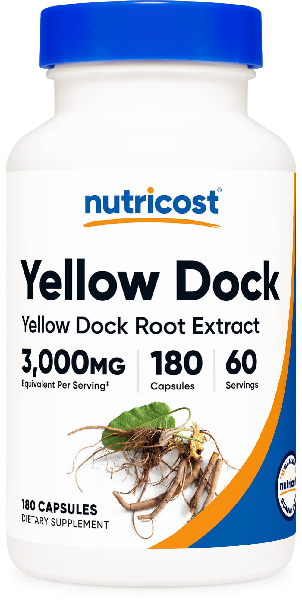 Nutricost Extrait de racine jaune – bouteille et capsules, soutien potentiel à la routine quotidienne