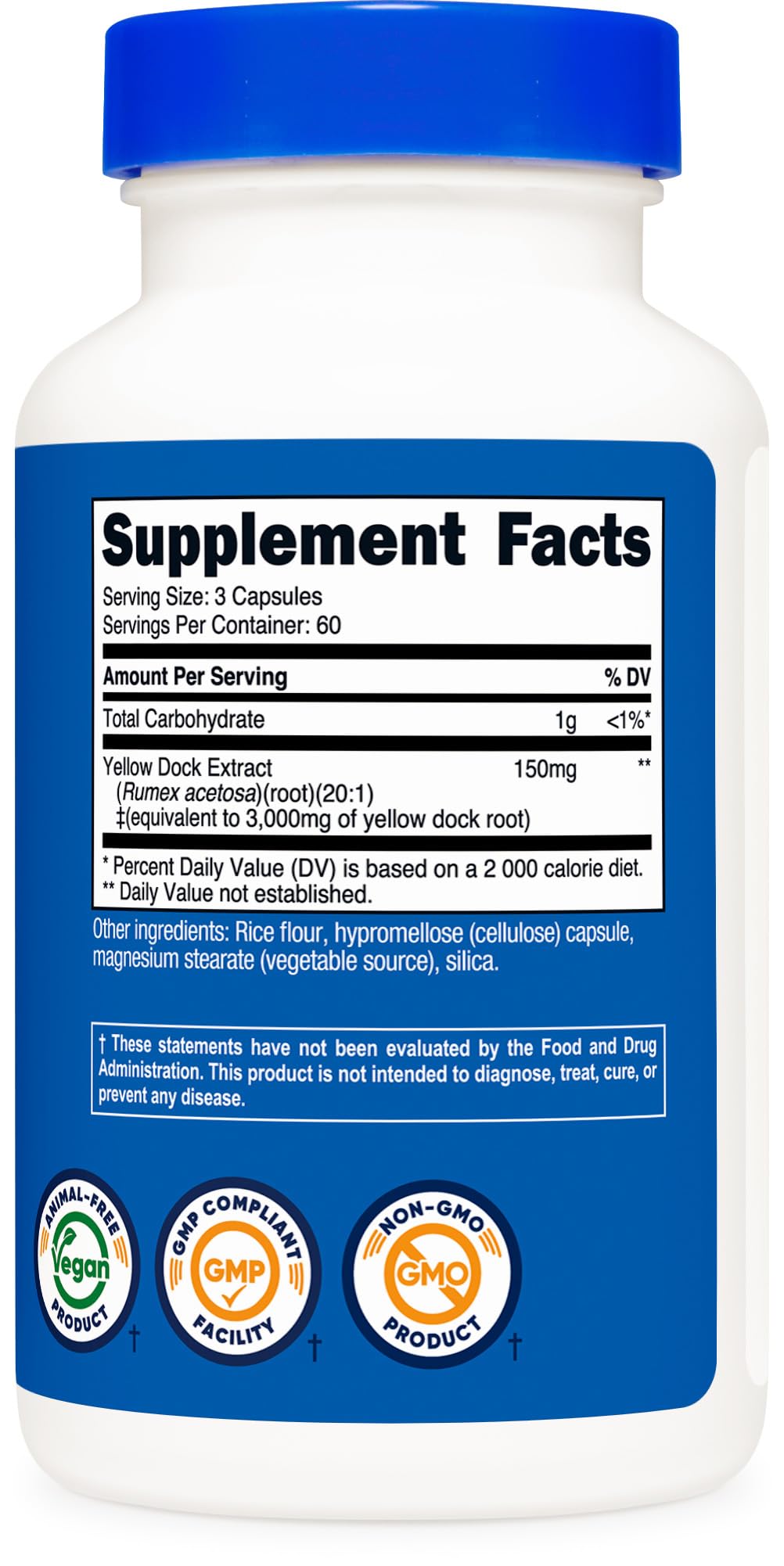 Nutricost Extrait de racine jaune – fiche produit claire facilitant l’achat en ligne