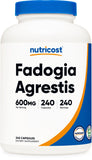 Nutricost Fadogia Agrestis: bouteille avec 240 gélules pour un usage quotidien