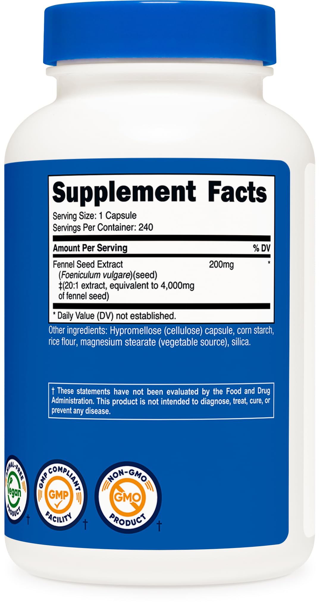 Nutricost fenouil, confort gastrique après repas, bénéfices possibles.
