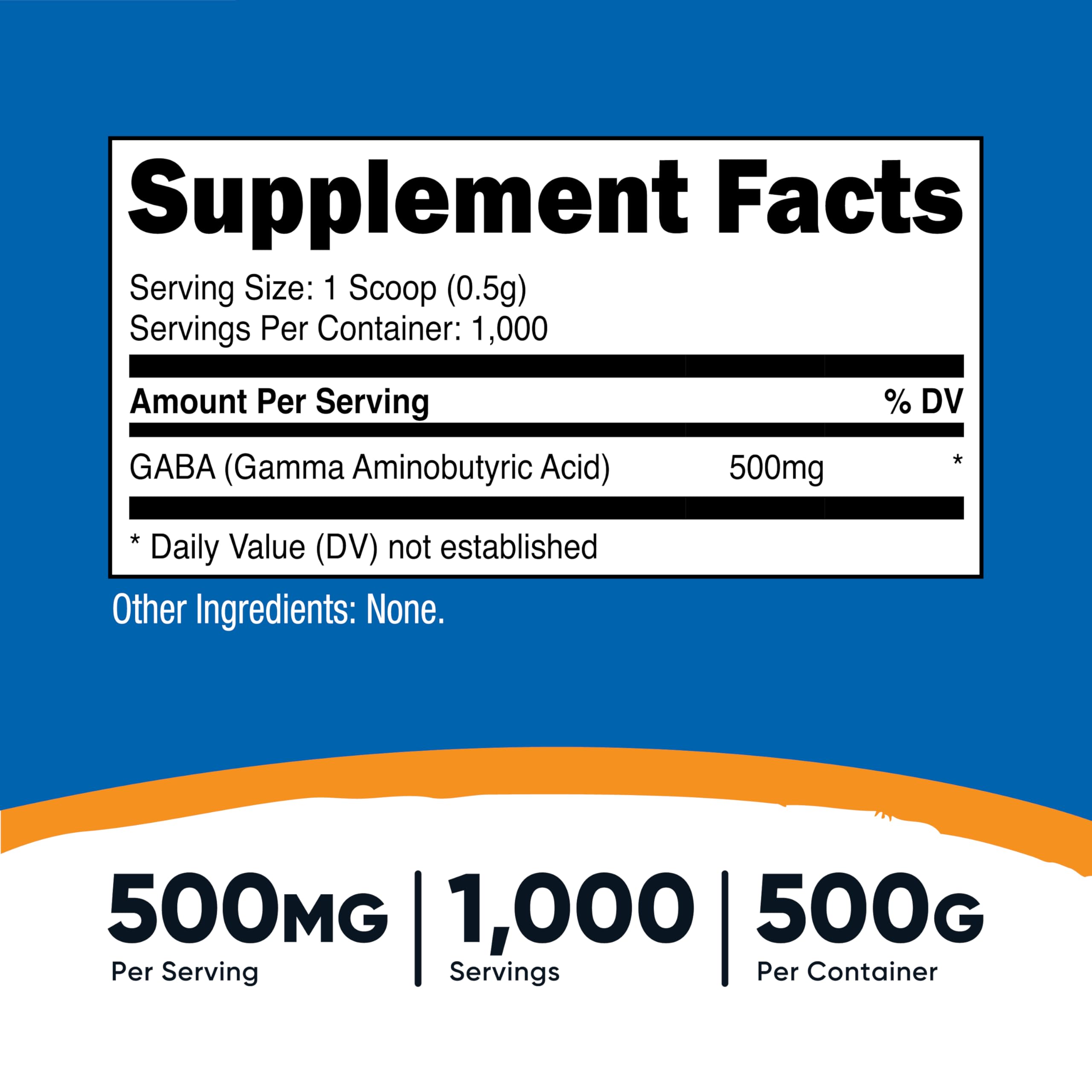 Cuillère doseuse incluse pour mesurer 500 mg avec précision.