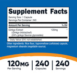 Nutricost Ginkgo Biloba: capsules faciles à prendre pour soutenir votre routine.