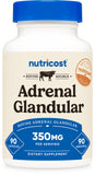 Nutricost glandulaire surrénal bovin, boîte de 90 gélules, intégration quotidienne facile