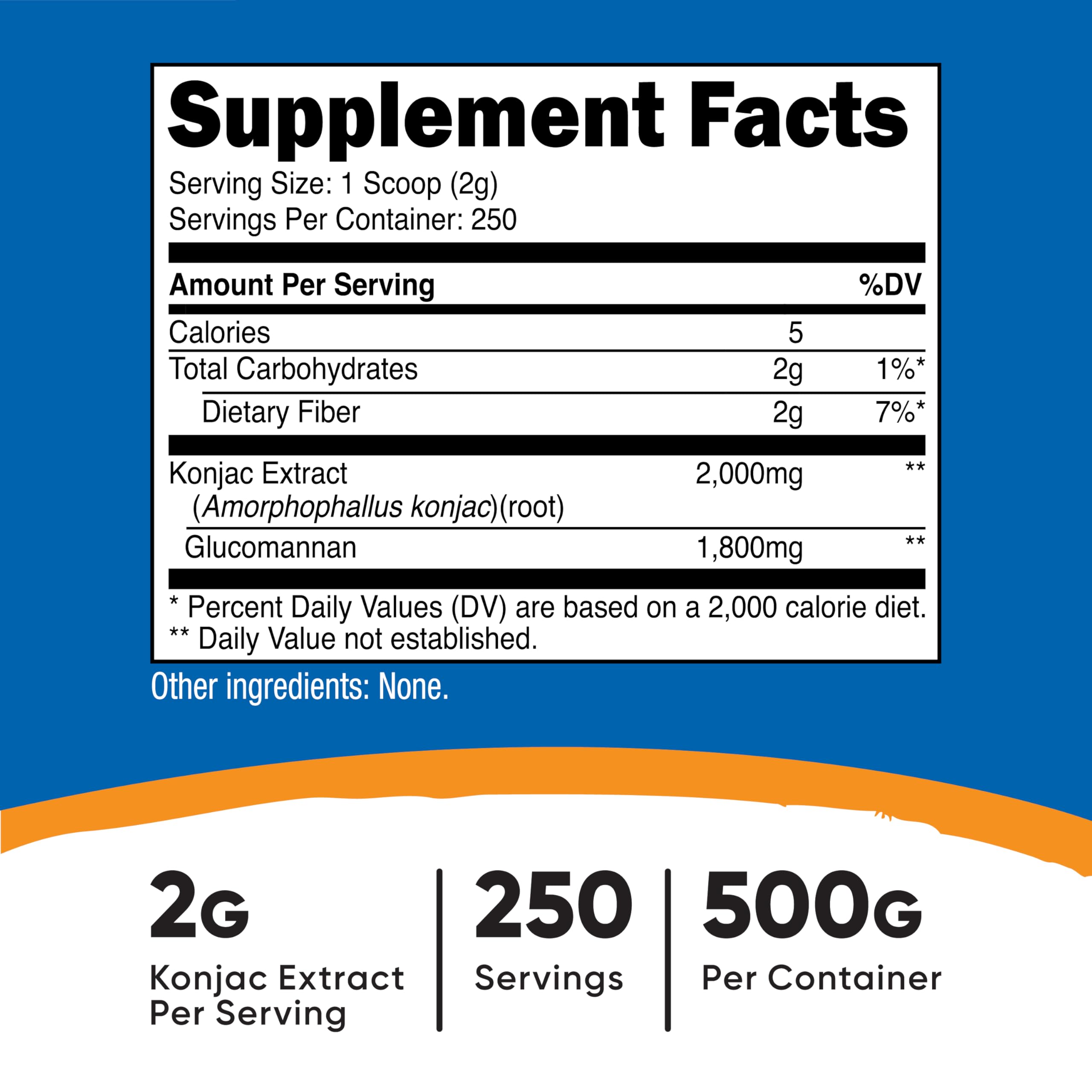 Doseur inclus pour mesurer Nutricost glucomannan avec précision.