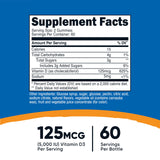 Nutricost D3 Gommes Baies Mélangees, gommes gourmandes faciles à prendre pour le quotidien.