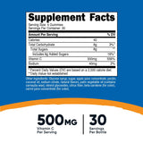 Nutricost bonbons-gélifiés vitamine C : flacon ouvert avec saveurs naturelles