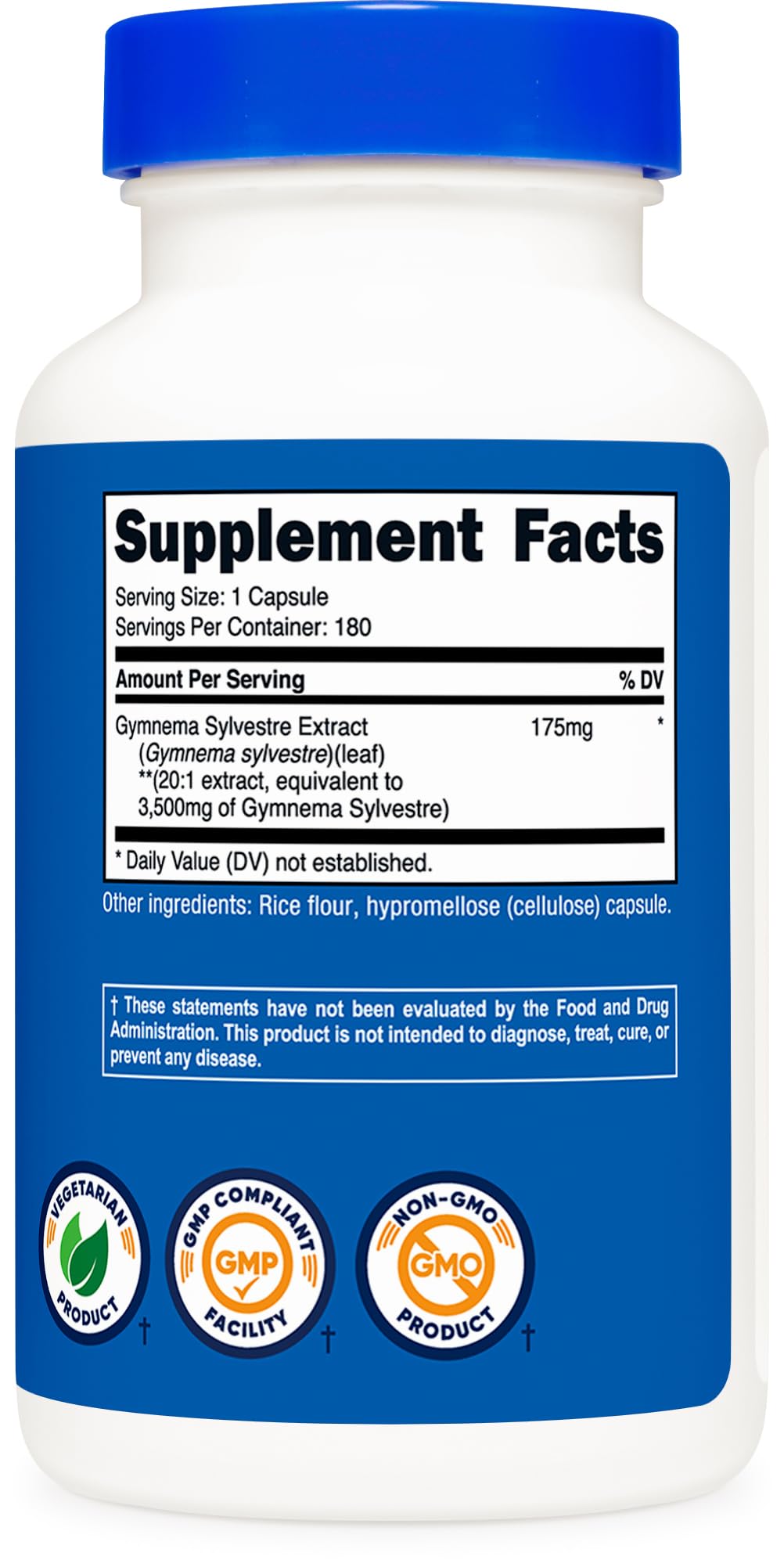 Nutricost Gymnema Sylvestre – Emballage certifié NSF et GMP, garantie qualité