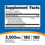 Nutricost Gymnema Sylvestre – Équivalent 3500 mg par portion, prise simple