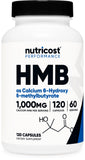 Nutricost HMB: bouteille de 120 capsules, dosage clair pour votre routine fitness