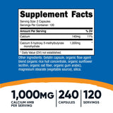 Nutricost HMB bouteille 240 capsules — flacon prêt pour routine sportive