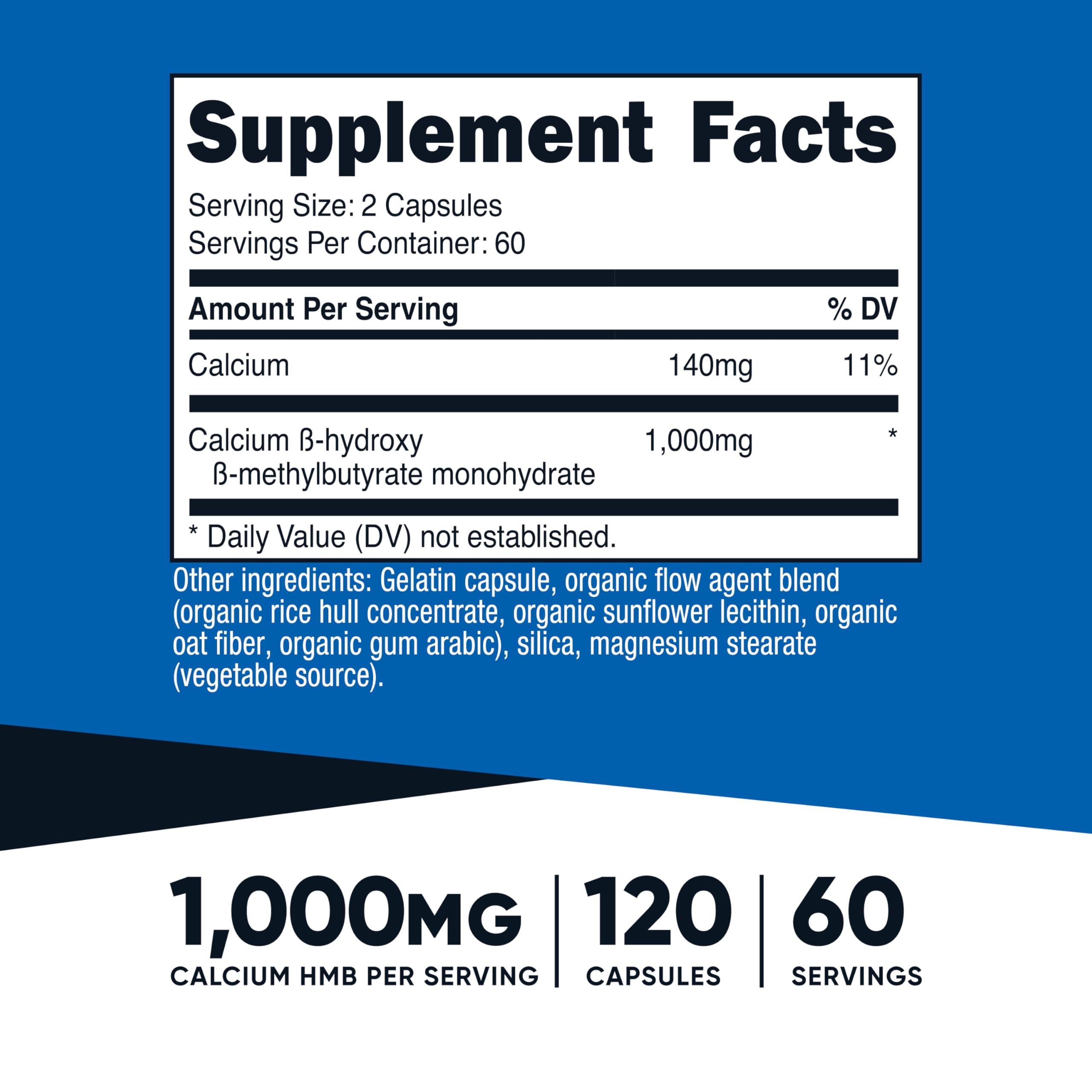 Nutricost HMB: capsules 500 mg faciles à avaler pour le quotidien