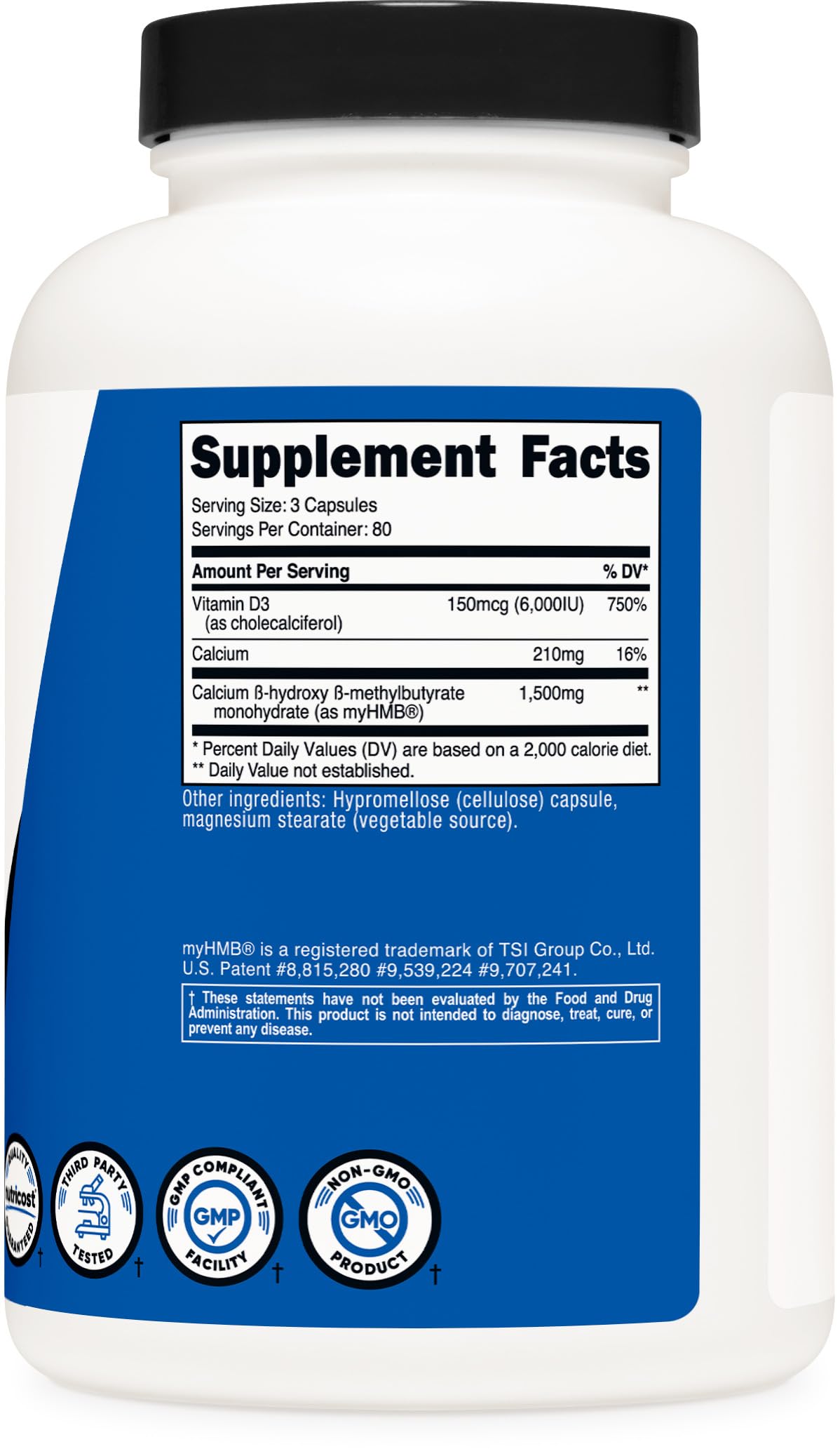 Utilisation quotidienne potentielle avec Nutricost HMB D3 pour votre routine.