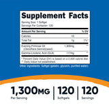 Nutricost huile d’onagre – gélules pressées à froid pour simplicité d’usage.